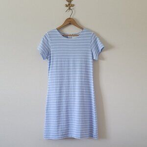 Sail to Sable Blue Striped Tshirt Knit Dress Size Medium